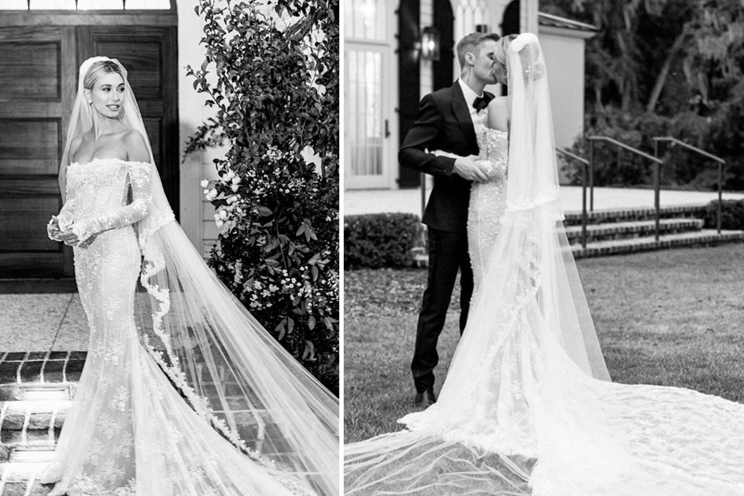 Fans think there's a typo in Hailey Bieber's wedding veil ...