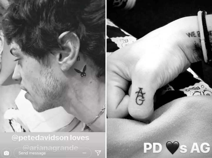 Pete Davidson gets two Ariana Grande tattoos | Girlfriend