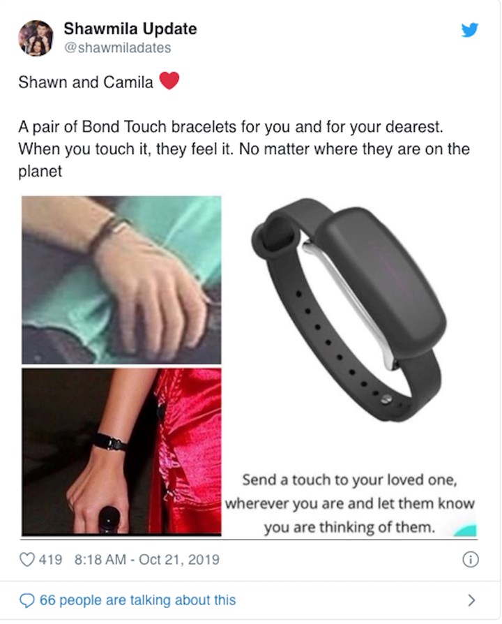 Shawn Mendes & Camila Cabello Spotted With Touch Bracelets For Long Distance  - Capital