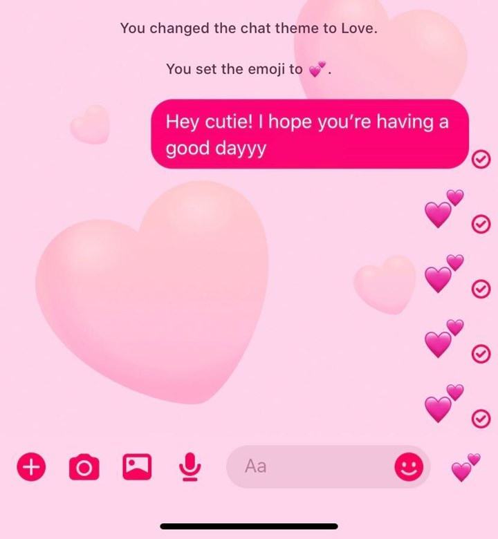 Facebook chat heart