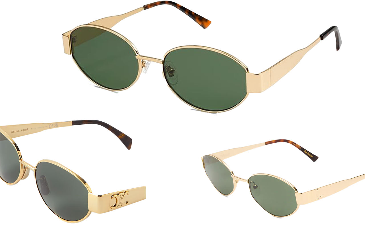 gold framed sunglasses